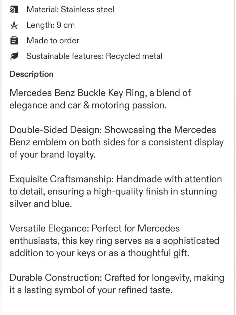 AMG Mercedes Benz Brabus Affalterbach Metal Keychain Keyring See All 9 Choices